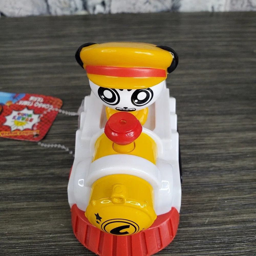 Lot Of 2 Ryan's World - Combo Panda Train And Ryan Bulldozer 3.5 Inch Toys